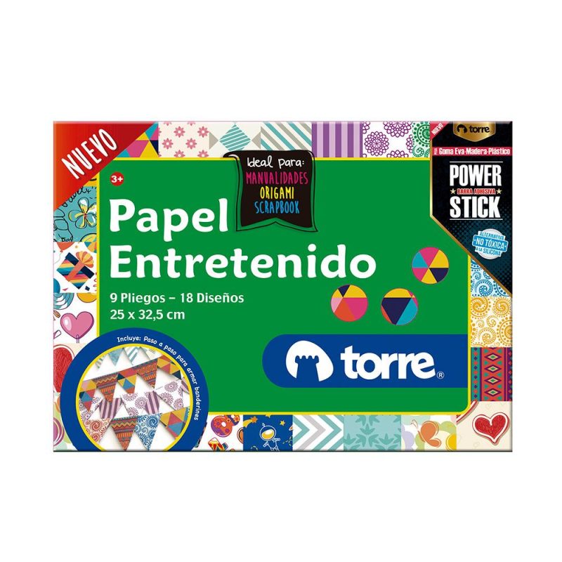 Estuche Papel Entretenido 9 pliegos