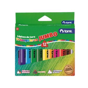 Lapices de Cera Triangulares Jumbo 12 Colores