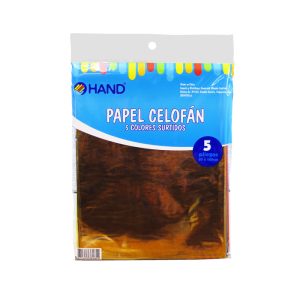 Hand Papel Celofan 80x100 cms 5 colores Unidad