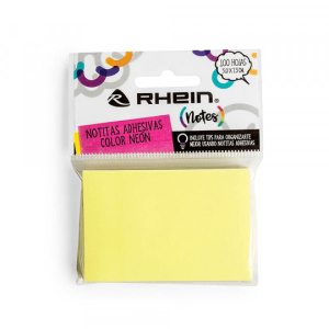 Nota adhesivas color Neón Amarillo 100 hjs 5.0x7.5 cm