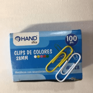Caja Clips Color Metálicos 28mm 100pcs Unidad