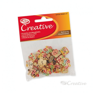 Botón Madera Pintada 30 unidades Surtido