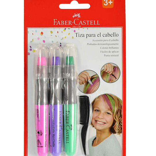 Tiza para el cabello 3 Tonos