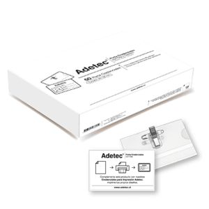 Porta credenciales con clip y gancho