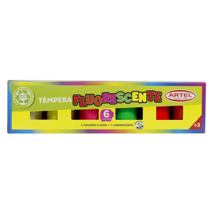 Tempera Fluorescente 6 Colores 15ml Unidad
