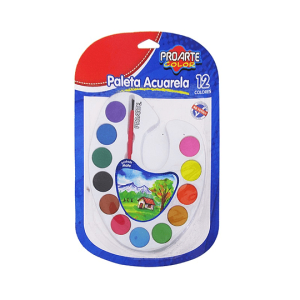 Paleta Acuarela 12 Colores Unidad