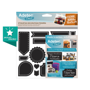 Etiqueta decorativa diseño pizarra