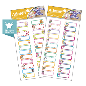 Adetec Etiqueta para marcar útiles niñas