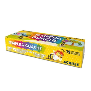 Tempera Doble Blanco 12 Colores 15 ML Unidad