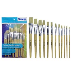 SET DE PINCELES PLANOS DIFERENTES TAMAÑOS