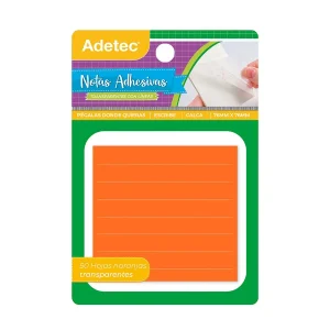 NOTAS AUTOADHESIVAS TRANSPARENTES CON LINEAS 76X76MM 50HJS UNIDAD