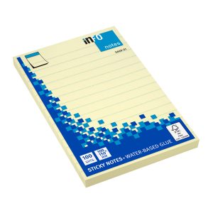 NOTAS ADHESIVAS AMARILLAS LINEAS 100X150MM 100 HJS UNIDAD