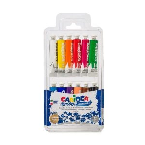 CARIOCA TEMPERA EN POMO 12ML 12 COLORES UNIDAD