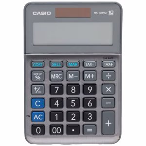 CASIO CALCULADORA ESCRITORIO 10DIG MS-100FM UNIDAD
