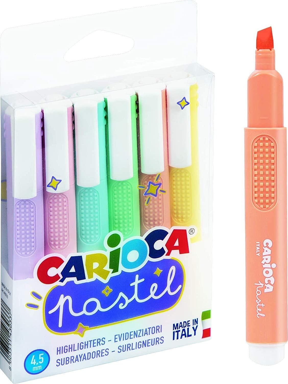 CARIOCA DESTACADOR PASTEL 6 COLORES 4.5MM UNIDAD